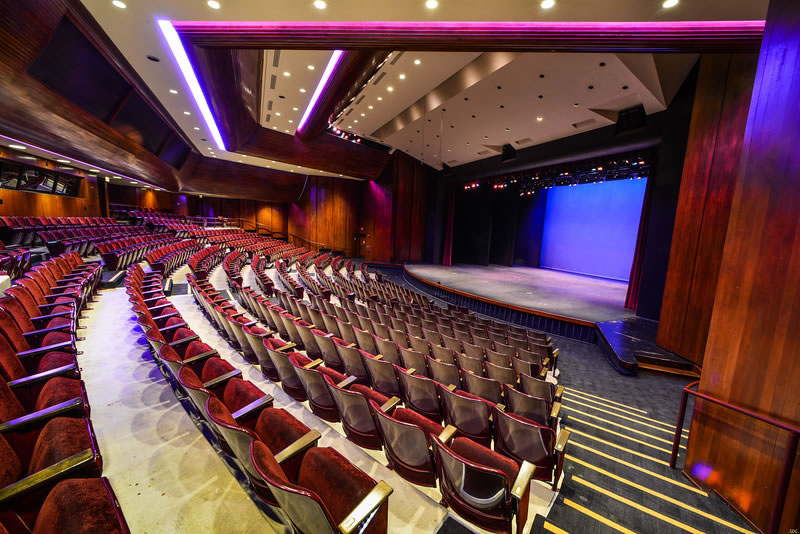 modern theater with 516 seats